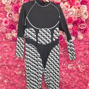 Stylish Black and White One Piece